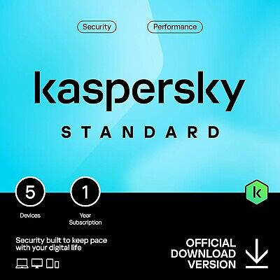 Kaspersky Standard Antivirus Internet 2024 5 PC Mac Same Day Email Key UK Codes