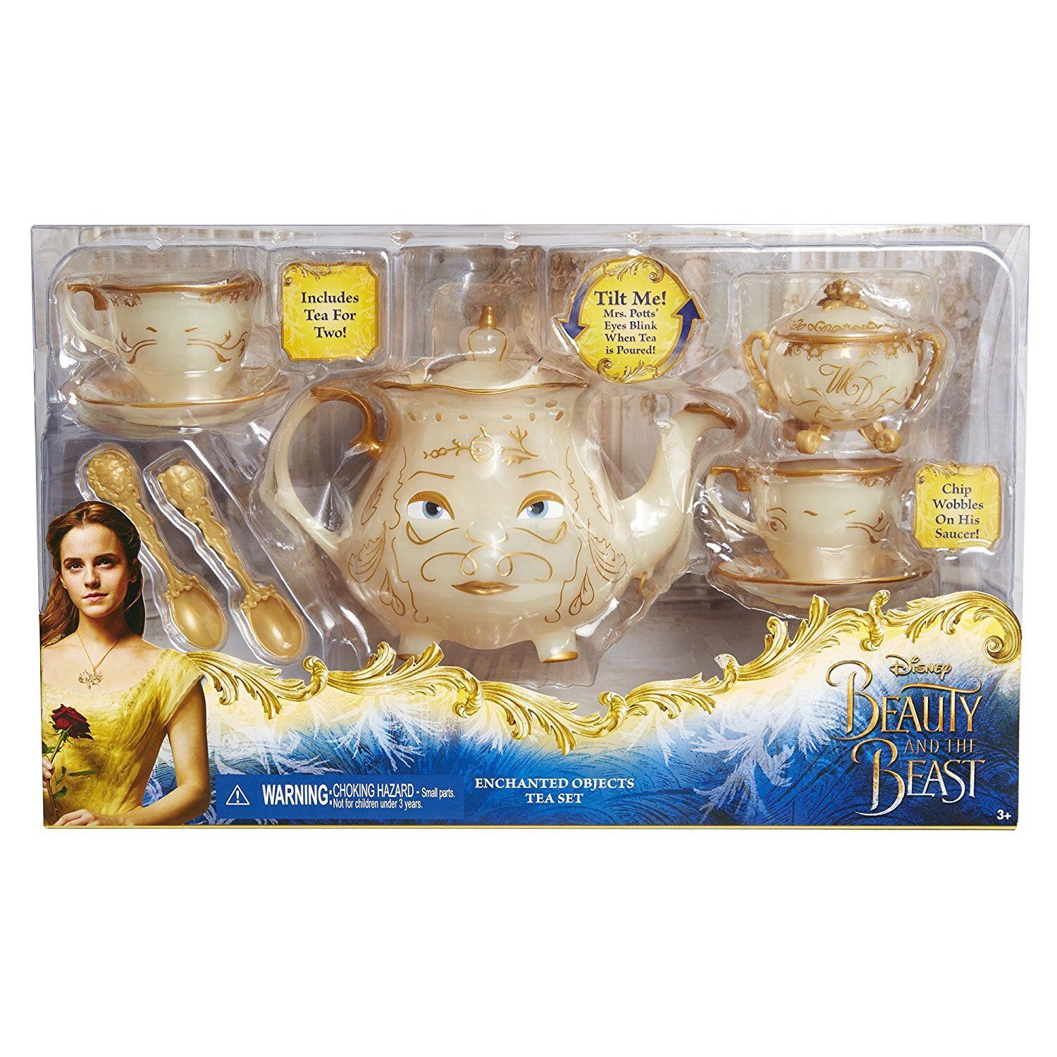 Disney Beauty and The Beast Live Action Enchanted Tea Set Playset Kids Toy New