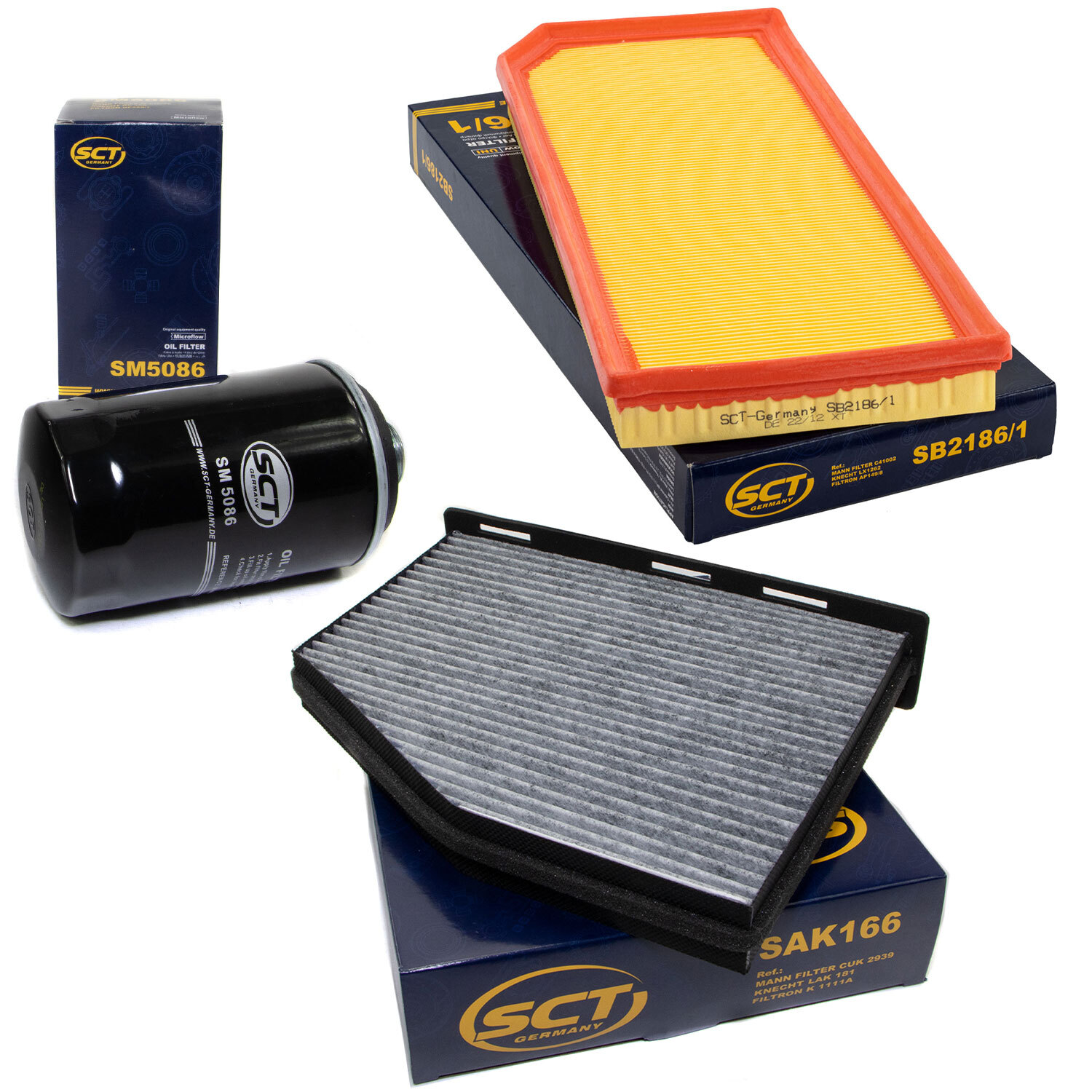 Inspektionspaket Filterset SCT für Audi A3 Seat Leon Skoda Octavia II VW Passat 