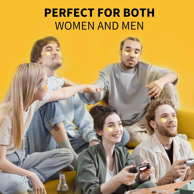 24K Gold Eye Masks for Dark Circles and Puffiness Gel Eye Mask Skincare, under E