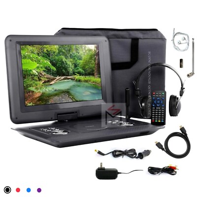 Trexonic 14.1  Portable Folding TV DVD Player Swivel TFT LCD 14 HDMI w Warranty