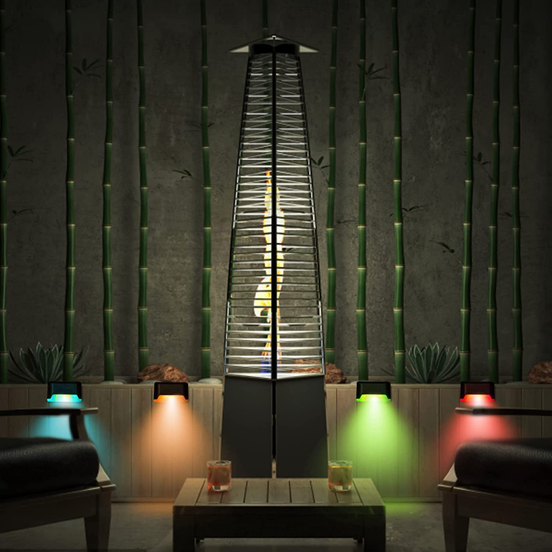 16Pcs Solar Pool Side Lights Color Changing Deck Lights Outdoor LED Step Lamp