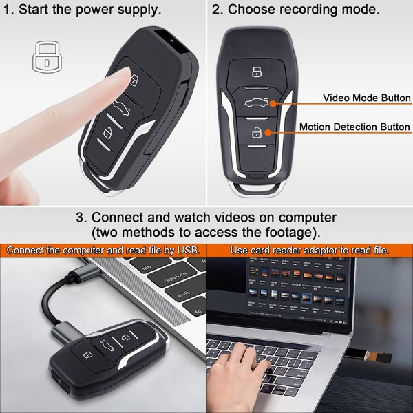 128GB Hidden Camera,1080P Portable Spy Camera Mini Covert Nanny Video Surveillan - Image 19