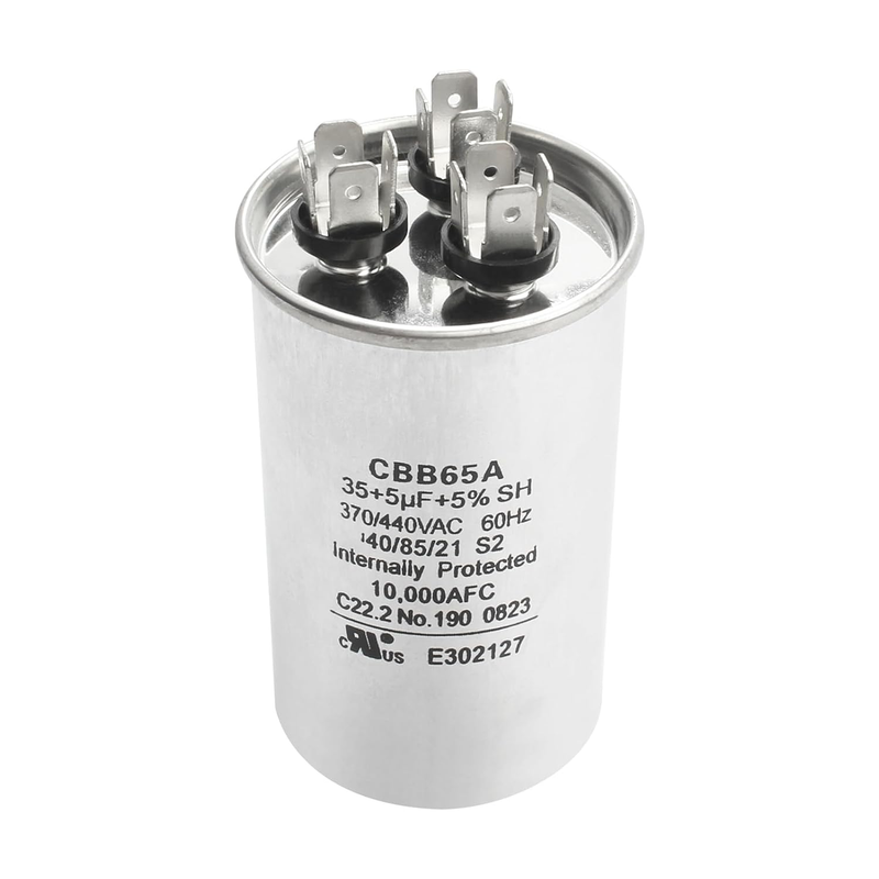 35+5Uf Capacitor 370/440VAC for Titan Pro Motor AC Motor Run Heat Pump RV A/C