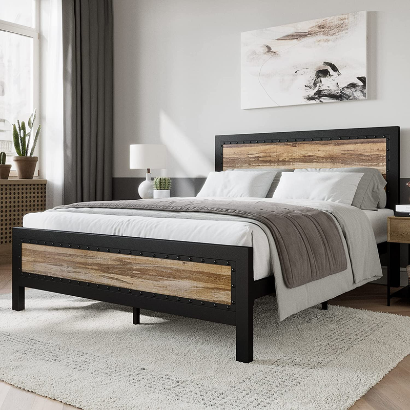 Queen Size/wooden Headboard Footboard With