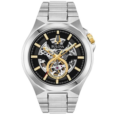Pre-owned Bulova Men's Maquina Black Dial Watch - 98a224