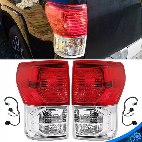 Для Toyota Tundra 2007-2013 Задние фонари пикапа Стоп-сигналы Красные прозрачные линзы с лампочкой накаливания