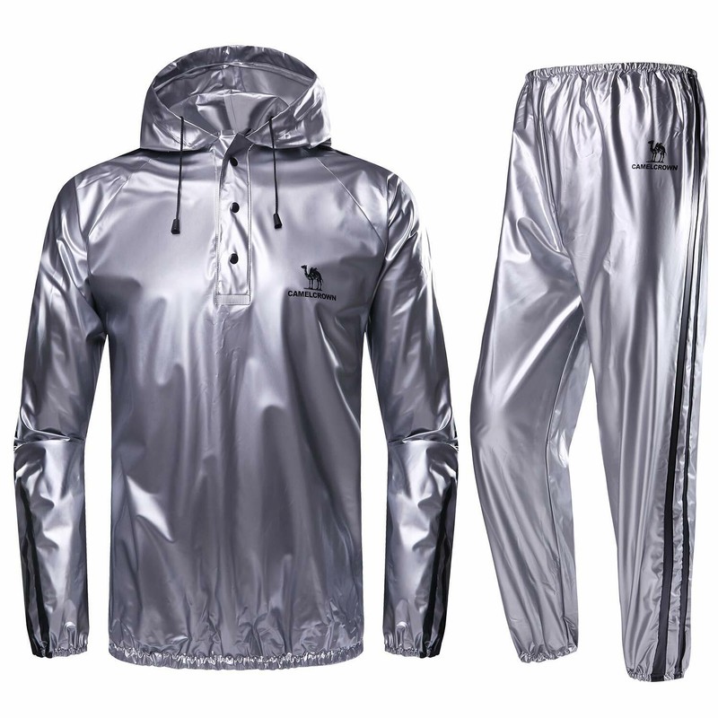 CAMEL CROWN Weight Loss Sweat Suit, Heavy Duty Sweat Sauna Suit for Men Women Ex