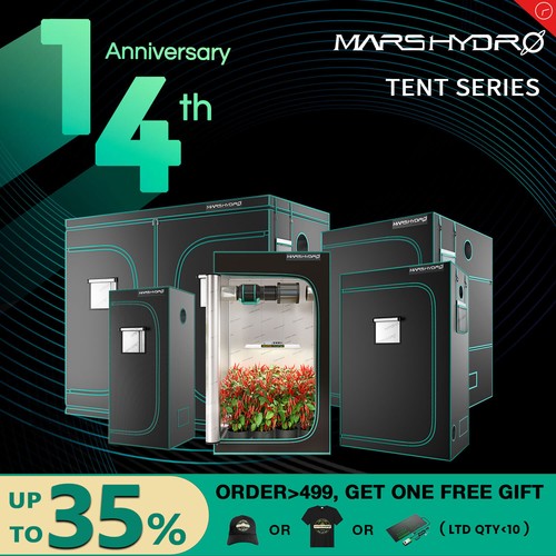 Mars Hydro Indoor Grow Tent Hydroponic 100% Reflective Mylar Room Box Waterproof