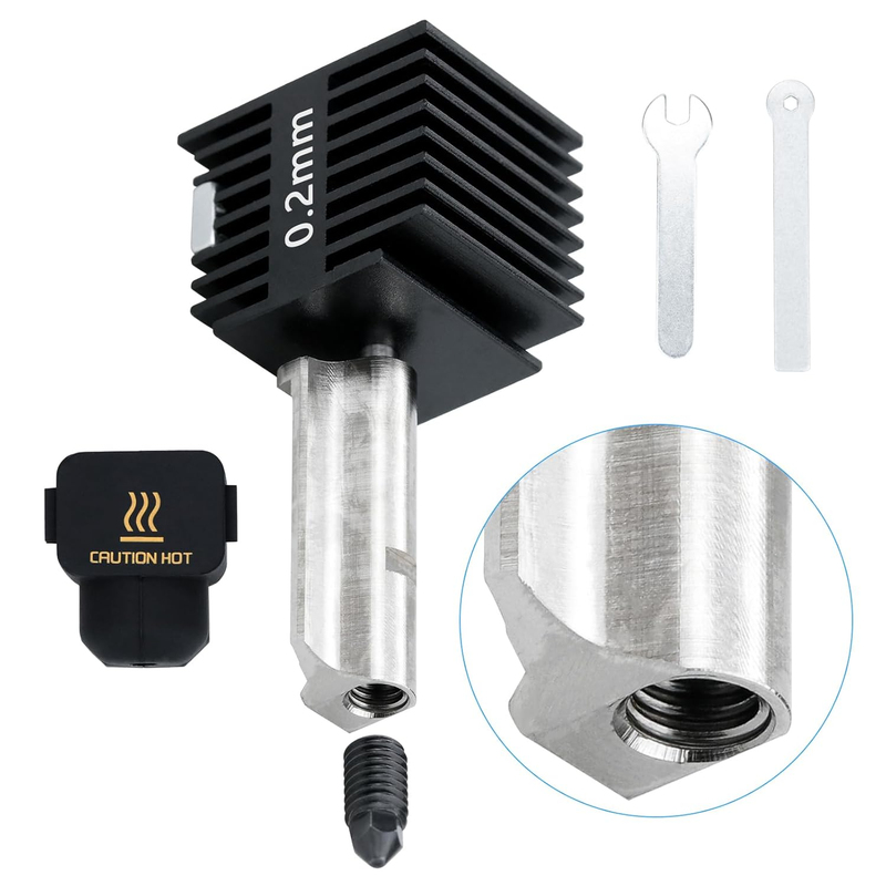 A1 Mini Hot End Kit with 0.2mm Nozzle for Bambu Lab A1/A1 Mini 3D