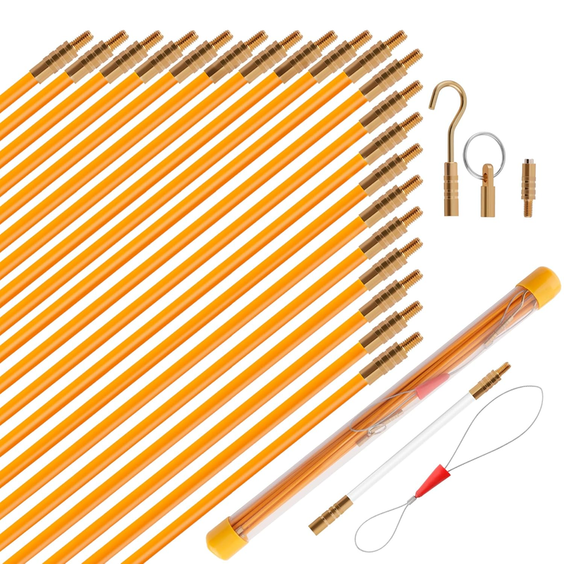 22FT Fiberglass Electrical Wires Running Kit Wire Fishing Tools Fish Tape Wire P