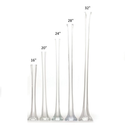 12 Pack Eiffel Tower Vases 3 Colors Wedding Centerpiece In 7 Sizes