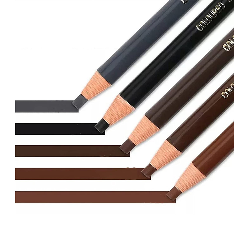 5Pcs Microblading Pencil Waterproof Eyebrow Peel-Off Pencil Pull Cord Microbladi