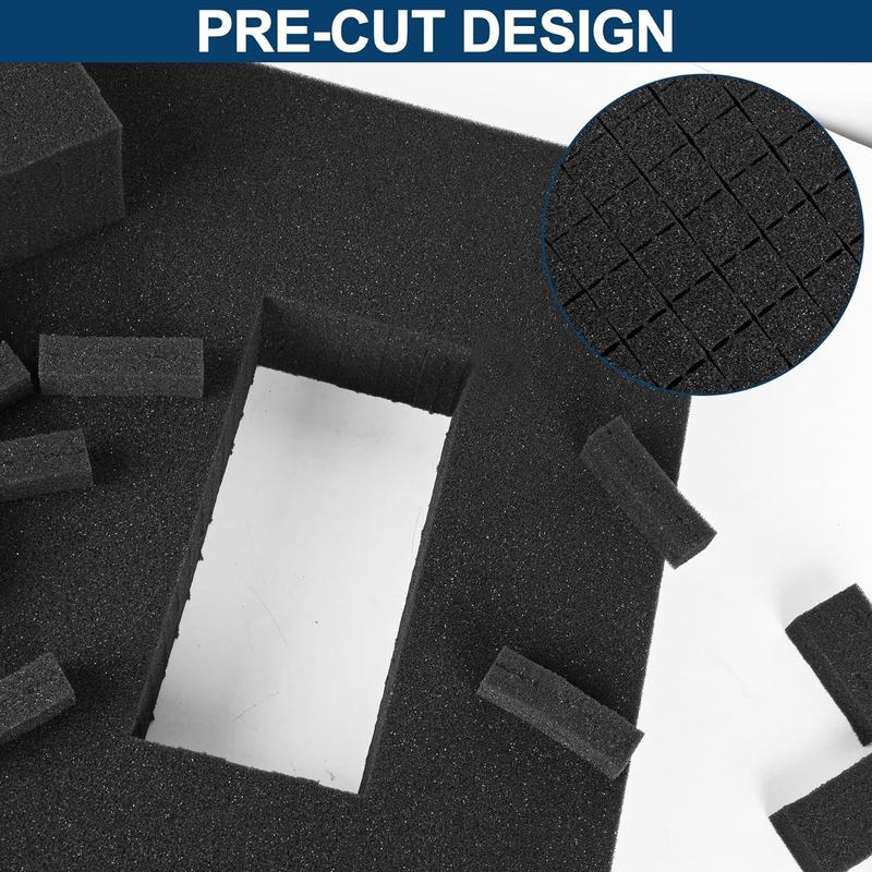 4 Pcs Pick and Pluck Foam Sheets 2 Size Polyurethane Pick Apart Foam Inserts Pad