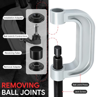 [10Pcs] Universal Ball Joint Press Service Repair Remover Adapter Tool Kit Set