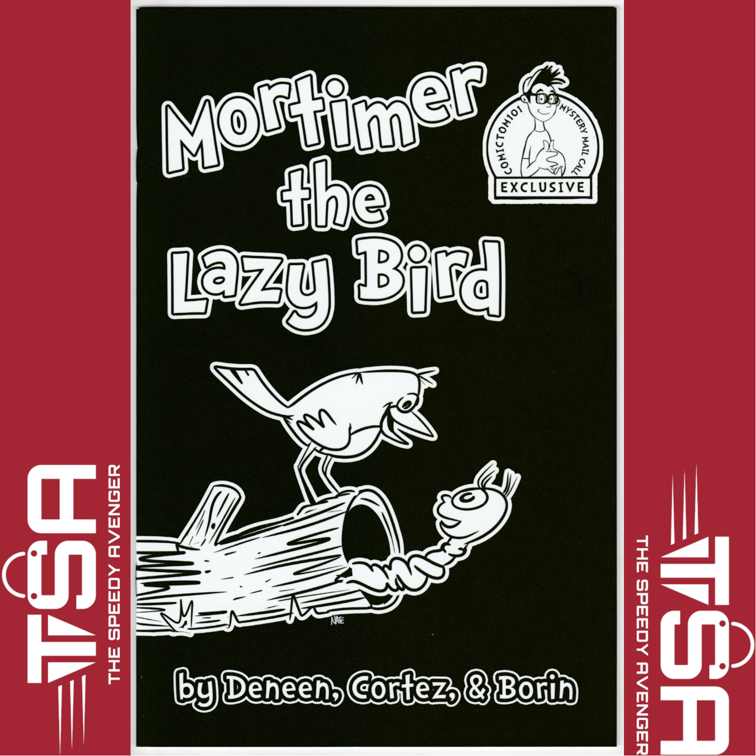MORTIMER THE LAZY BIRD Nate Johnson NateMadeIt Dr. Seuss B&W Homage Variant