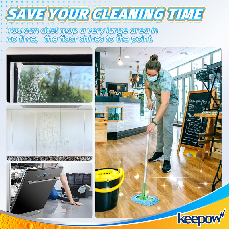 KEEPOW Wet Pads Refill for Swiffer Sweeper Mop - Dry Sweeping Cloths for Floor M
