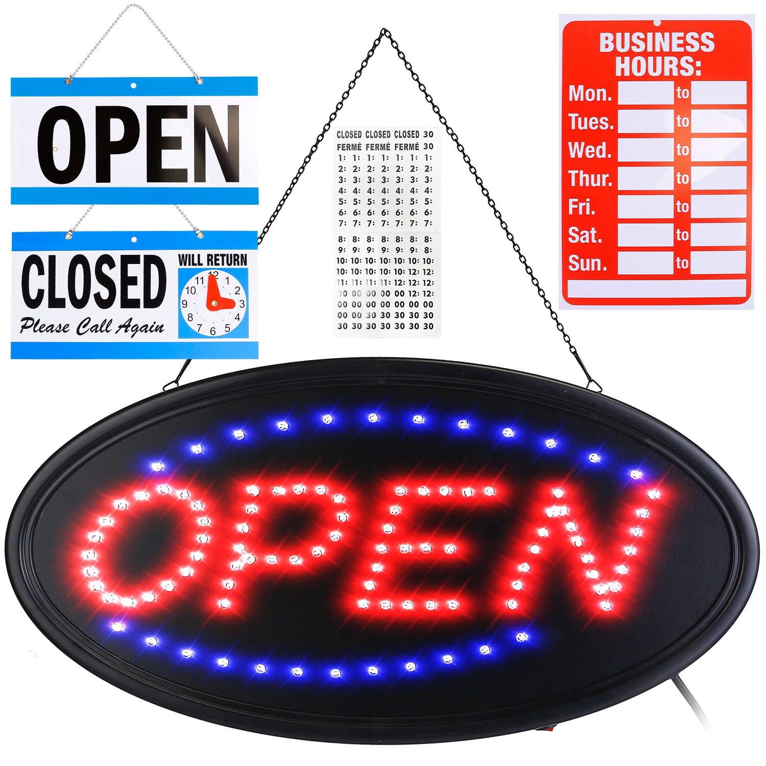 LED　open　Sign Amazon.com: LED Open Sign White : Office Products