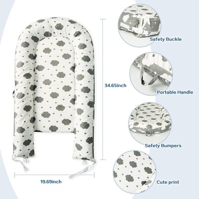 Baby Luxury Lounger for Newborn, Soft Breathable Lounger Cover Fits 0-24 Months