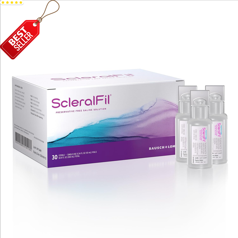 Scleralfil Preservative Free Saline Solution 30 Single Use Vials US