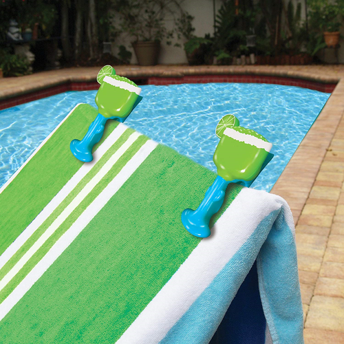 Margarita BocaClips by O2COOL, Beach Towel Holders, Clips, Set of two, Beach, or