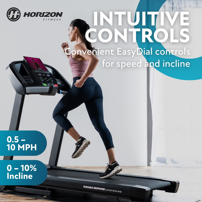 T101 Folding Treadmill with Incline for Running and Walking with Bluetooth Conne
