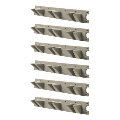 Suncast 2 Foot Wall Mount Long Handled Garden Tool Hanger Organizer (6 Pack) b