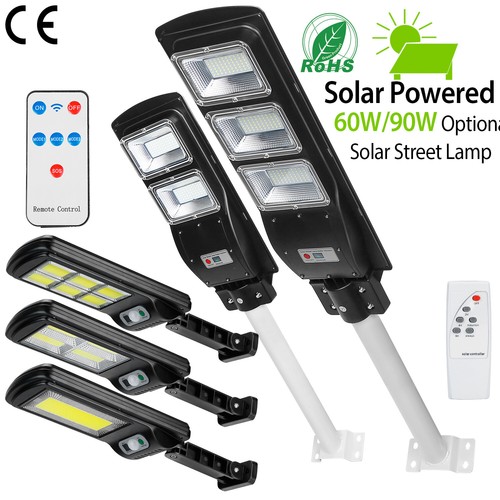 Commercial Dusk to Dawn Solar Power Street Light IP65 Road Lamp Motion Sensor
