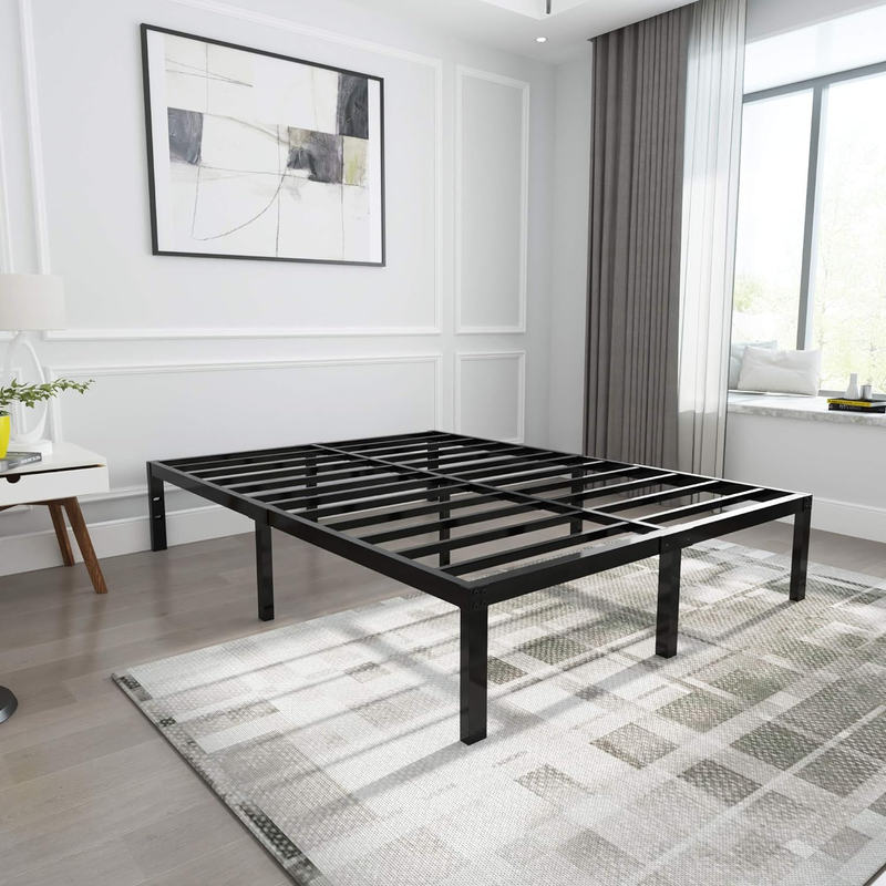 14 Inch Tall 3500Lbs Heavy Duty Metal Bed Frame/With Storage/Mattress Foundation