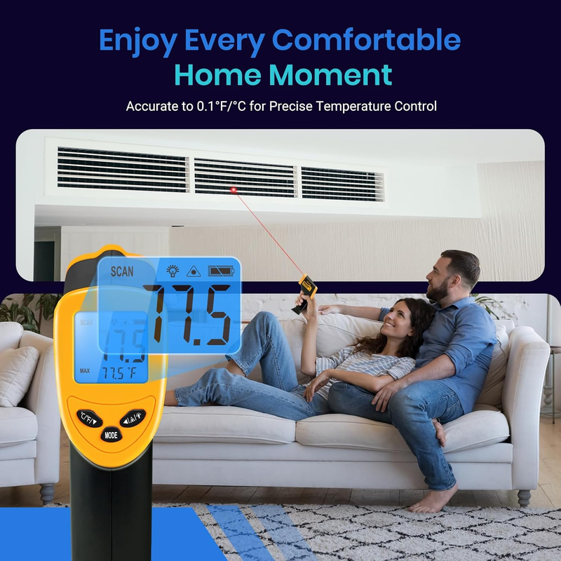 Lasergrip 1080 Laser Thermometer Digital Infrared Thermometer Temperature Gun fo