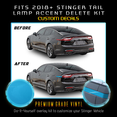 For Kia Stinger Rear Tail Light Side Markers Delete Overlay Decals Glossy Vinyl