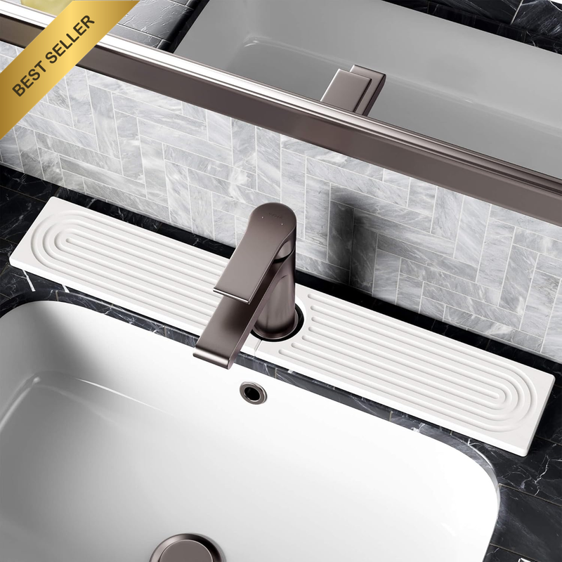 Diatomaceous Earth Sink Mat, Quick-Dry Kitchen Faucet Protective Mat, Light Whit