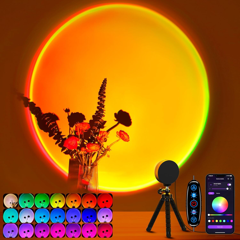 Sunset Lamp Projector LED Night Light Bedroom Room Decor Aesthetic TikTok Mood