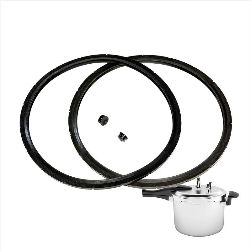 Presto Pressure Cooker Replacement Gasket and Overpressure Plugs - 2 Sets - Rubb