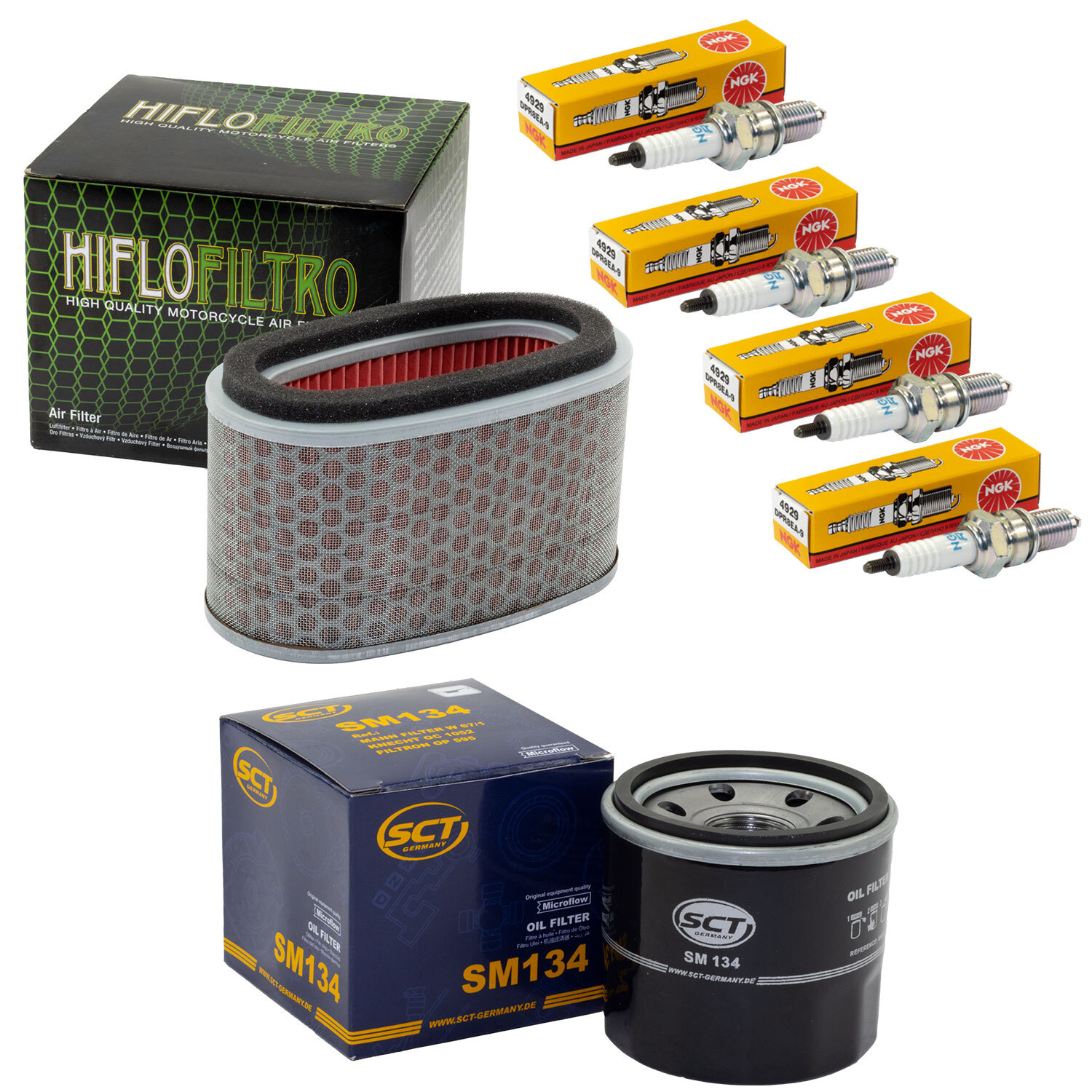 Establecer para Honda VT 750 C Shadow RC50 04-09 Mantenimiento Filtro de aire Filtro de aceite Bujías