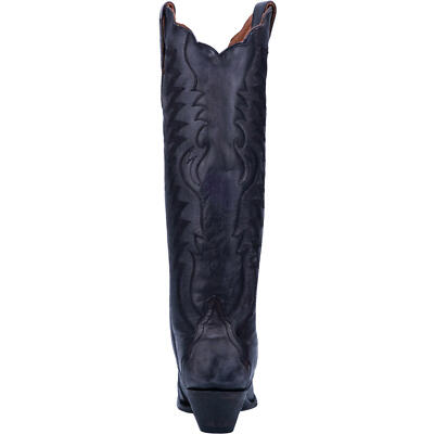 Pre-owned Dan Post Womens Hallie Snip Toe Leather Boot Dp4027 In Black