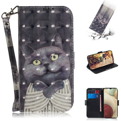 Cat Card Wallet Phone Case For iPhone Samsung Infinix Tecno Google Sony LG