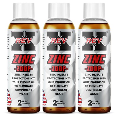 REV X Zinc ZDDP Oil Additive (3 Pack) 2 fl. oz. - Restore the Protection