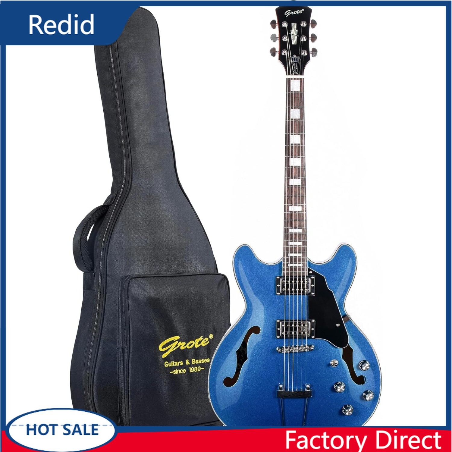 Grote Full Scale Electric Guitar Semi-Hollow Body Guitar