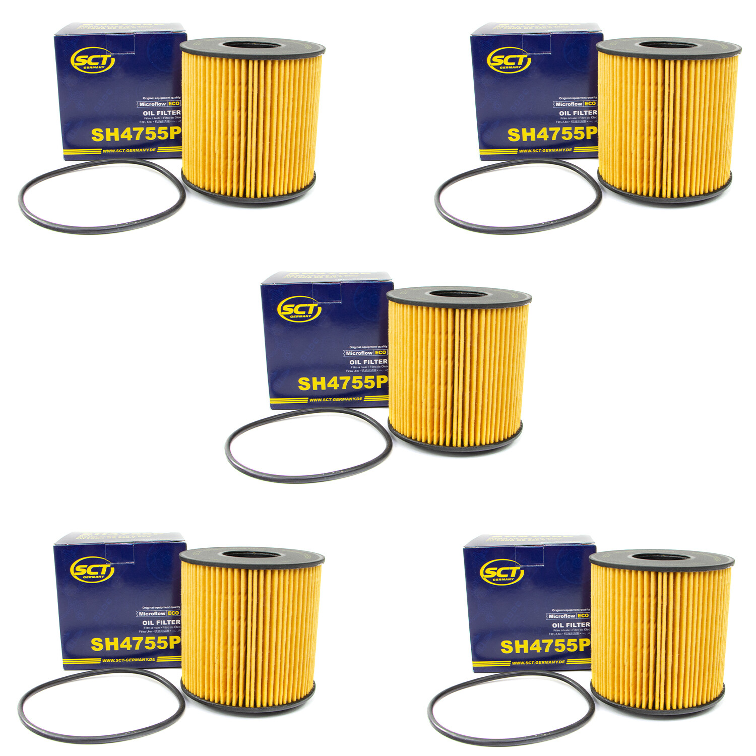 Ölfilter 5 Stück SCT SH4755P für Opel Movano Renault Espace Laguna Trafic Nissan