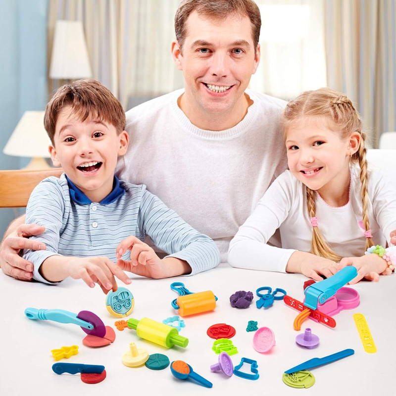 Dough Tools for Kids, 46Pcs Dough Toys Include Play Food Molds - Cupcakes, Ice C