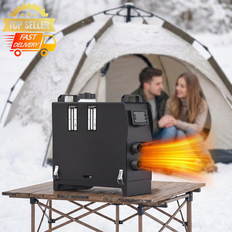 8KW Diesel Air Heater 12V 24V 110V Portable RV Garage Truck - 2 Control Modes
