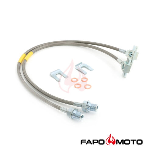 FAPO Extended SS Brake Line (FRONT) for 71-78 Chevy GMC C/K 10 15 20 4-6