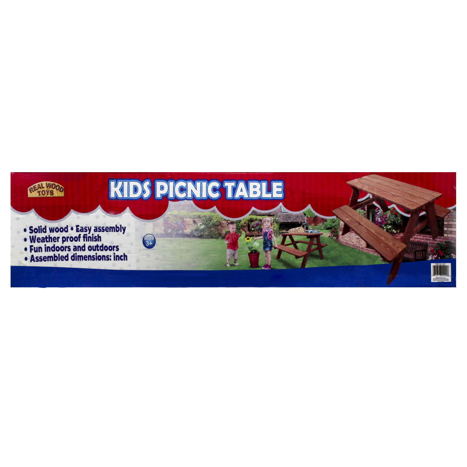 Picnic Table Wooden Outdoor Child Kids Toddler Backyard Patio Porch Sturdy New