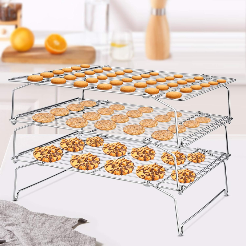 Cooling Rack,  5-Tier Stainless Steel Stackable Baking Cooking Racks for Cooling