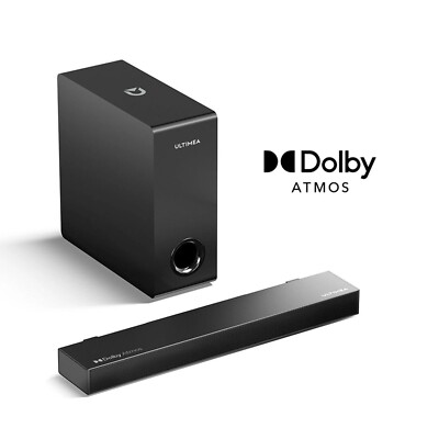 Ultimea Dolby Atmos 2.1 Soundsystem Subwoofer einstellbarem Bass Nova S50  App R