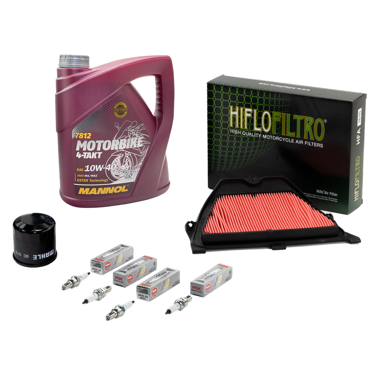Kit Manutenzione Honda CBR 600 RR (2005-2006) - Filtro Olio, Filtro Aria E 4 Candele Iridium NGK - 2