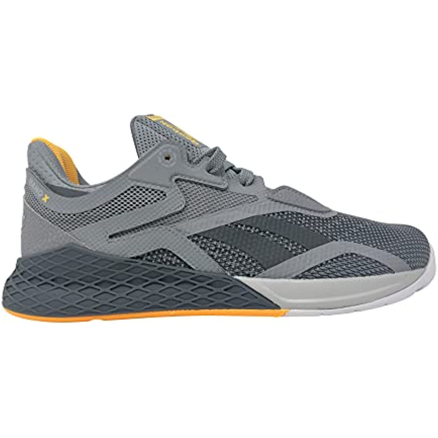 Reebok Men's Nano X Cross Trainer Sneakers GW6017 Gray/Gray/Yellow