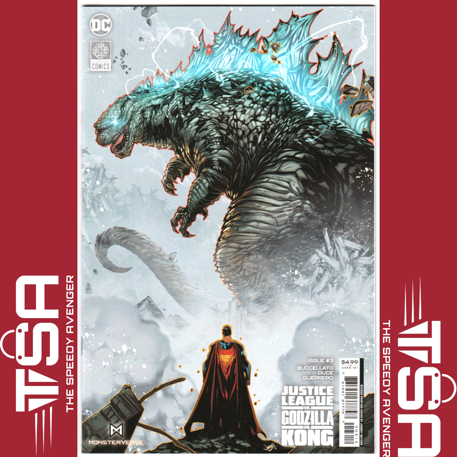 JUSTICE LEAGUE VS GODZILLA VS KONG #3 2nd Printing Jonboy Meyers Variant DC 2024