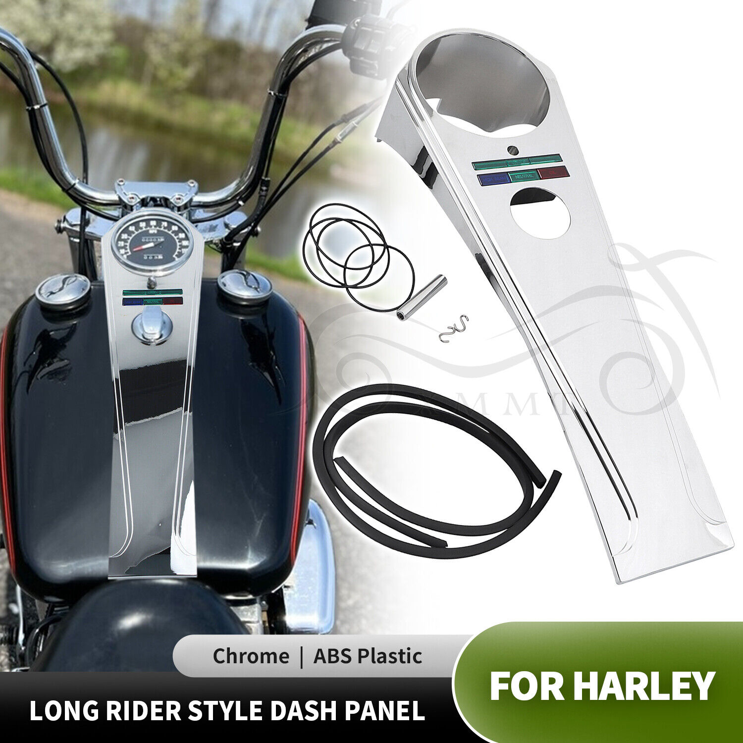 Long Rider Style Dash Panel For Harley Fat Boy EFI FLSTFI Long Rider Style Dash Panel For Harley Fat Boy EFI FLSTFI